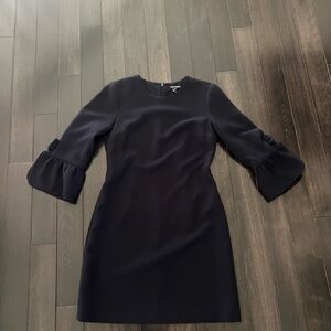 Women’s Navy Ruffle-Sleeve Sheath Dress